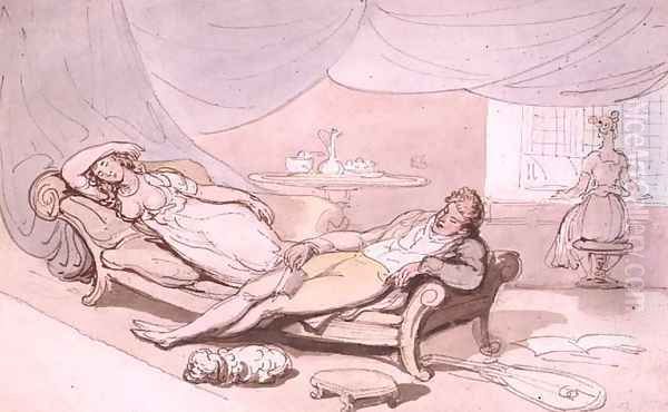 Music at Home Oil Painting by Thomas Rowlandson