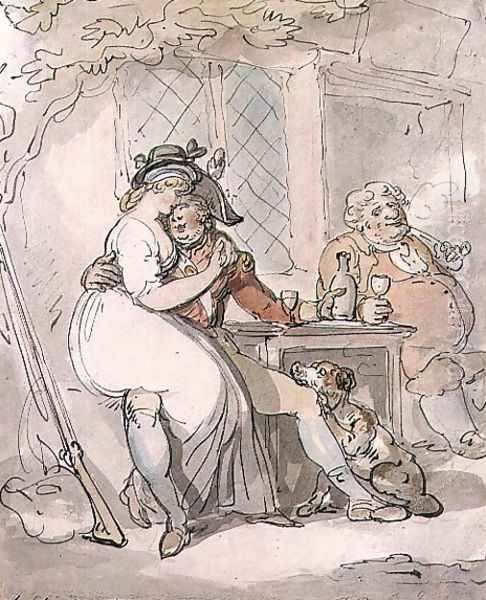 The Soldiers Departure Oil Painting by Thomas Rowlandson