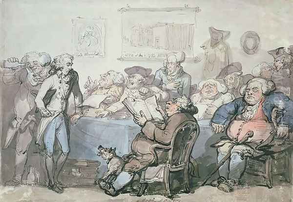 No.1744 A Meeting of Creditors Oil Painting by Thomas Rowlandson