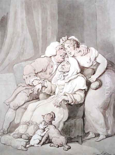 Doctor Doublepulse Oil Painting by Thomas Rowlandson