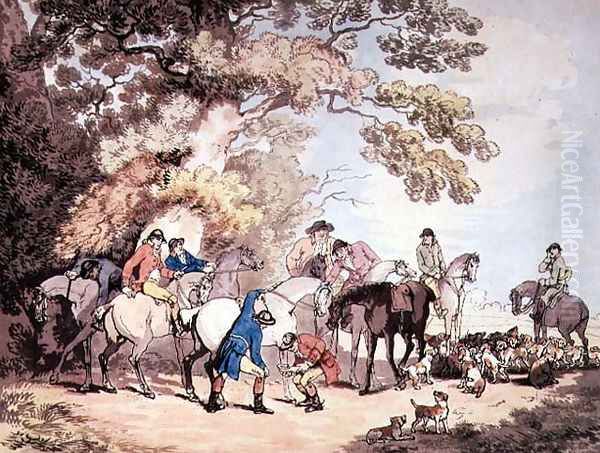 Going out in the Morning, 1787 Oil Painting by Thomas Rowlandson