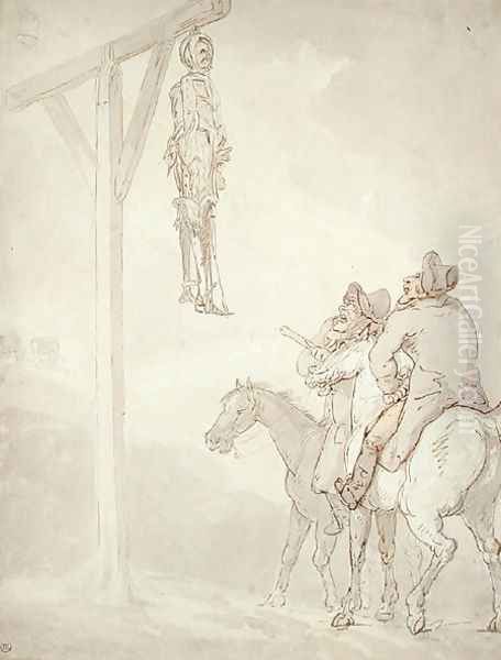 The Gibbet 2 Oil Painting by Thomas Rowlandson