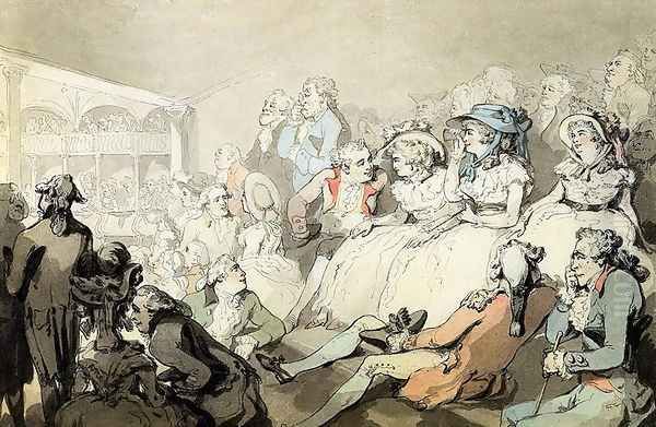 An Audience Watching a Play, c.1785 Oil Painting by Thomas Rowlandson