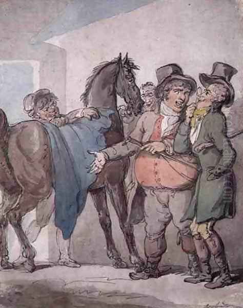 The Horse Deal Oil Painting by Thomas Rowlandson