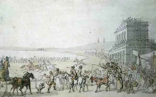 Brighton Races, 1816 Oil Painting by Thomas Rowlandson