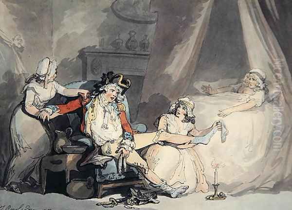 Four OClock in the Town Oil Painting by Thomas Rowlandson