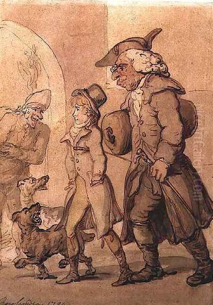 Seeking New Accommodation, 1789 Oil Painting by Thomas Rowlandson