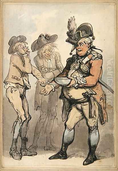 The Recruiting Sergeant, c.1790 Oil Painting by Thomas Rowlandson