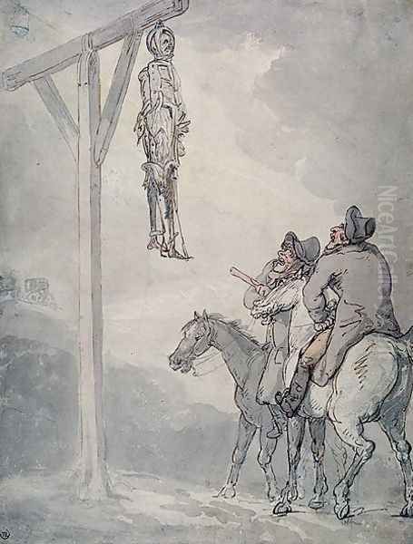 The Gibbet Oil Painting by Thomas Rowlandson