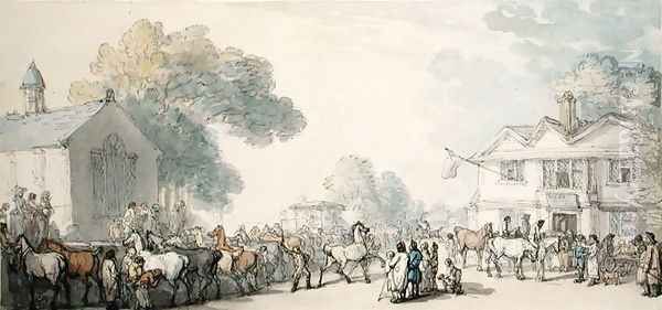 Horse Fair, Southampton Oil Painting by Thomas Rowlandson