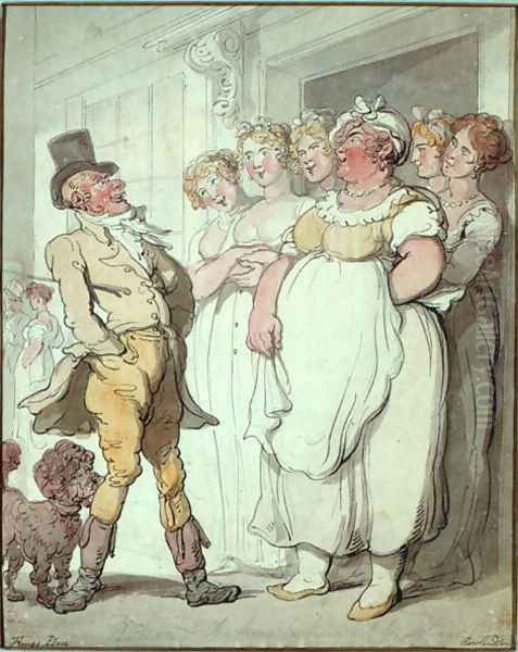 The Kings Place Oil Painting by Thomas Rowlandson