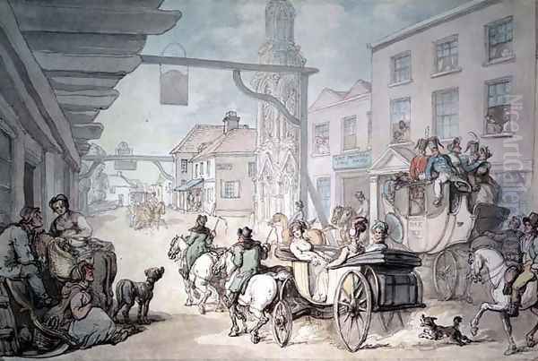 The Post Chaise Oil Painting by Thomas Rowlandson