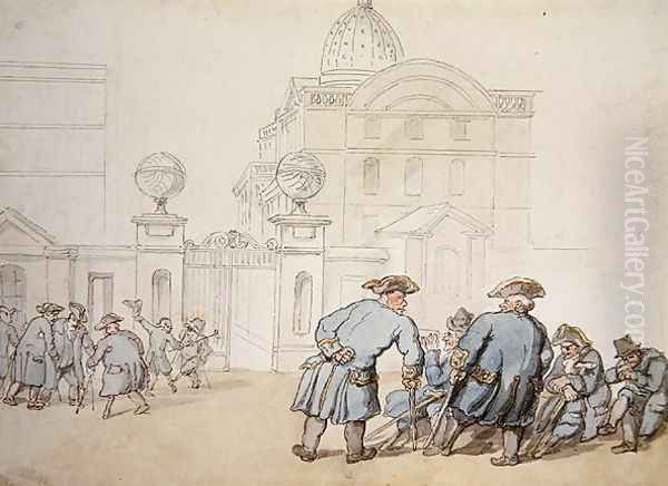 Greenwich Hospital Oil Painting by Thomas Rowlandson