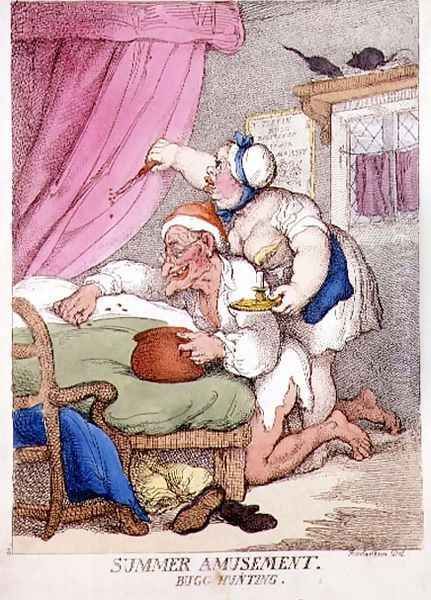 Summer Amusement. Bug Hunting Oil Painting by Thomas Rowlandson