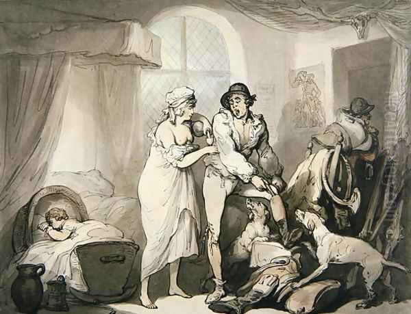 Four OClock in the Country, c.1788-90 Oil Painting by Thomas Rowlandson