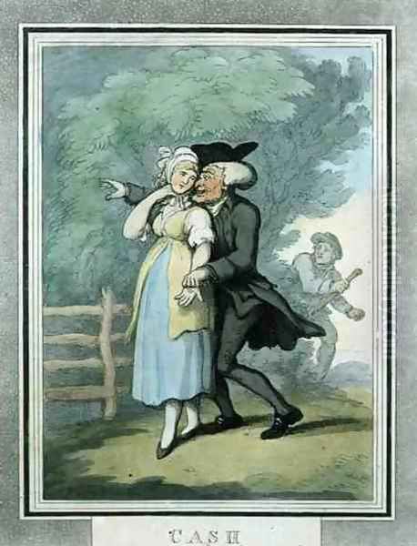 Cash, pub. by Rudolph Ackermann, 1800 Oil Painting by Thomas Rowlandson