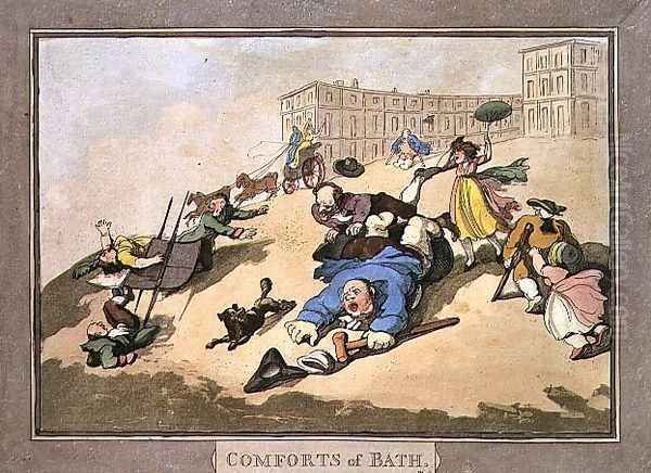 The Bath Races, plate 12 from Comforts of Bath, 1798 Oil Painting by Thomas Rowlandson