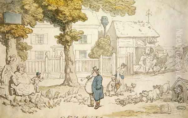 Mr and Mrs Jolly at their Country House Oil Painting by Thomas Rowlandson