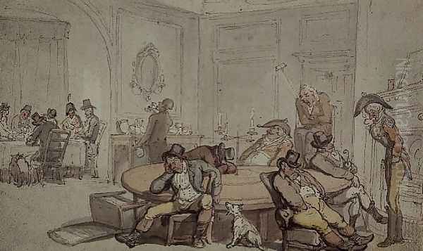 Brooks Club Oil Painting by Thomas Rowlandson