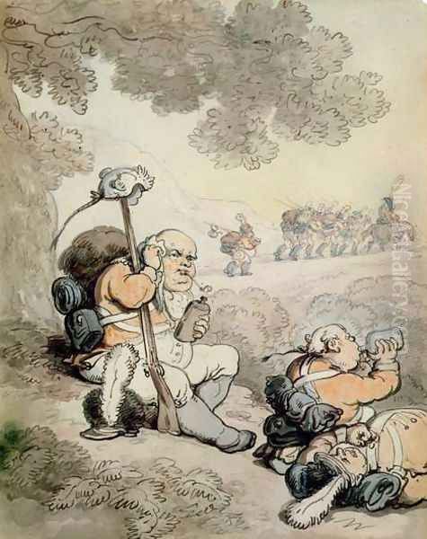 Light Infantry Volunteers, 1804 Oil Painting by Thomas Rowlandson