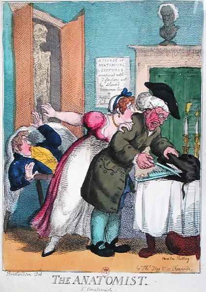 The Anatomist, published by Thomas Tegg, 1811 Oil Painting by Thomas Rowlandson