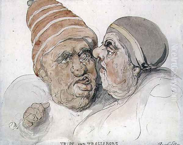 Tripe and Trollebobs Oil Painting by Thomas Rowlandson