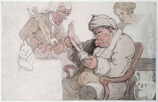 The Connoisseur Oil Painting by Thomas Rowlandson