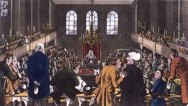 Dr Syntax in the House of Commons, 1820 Oil Painting by Thomas Rowlandson