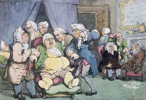 The Consultation or Last Hope, 1808 Oil Painting by Thomas Rowlandson