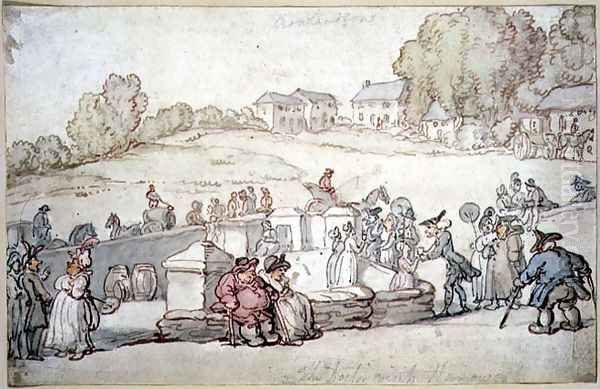 The Doctor Visits Harrowgate sic from the Dr. Syntax series, 1812-21 Oil Painting by Thomas Rowlandson