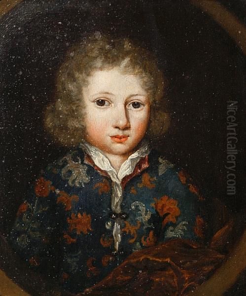 Portrait Of A Young Boy Oil Painting by Caspar Netscher