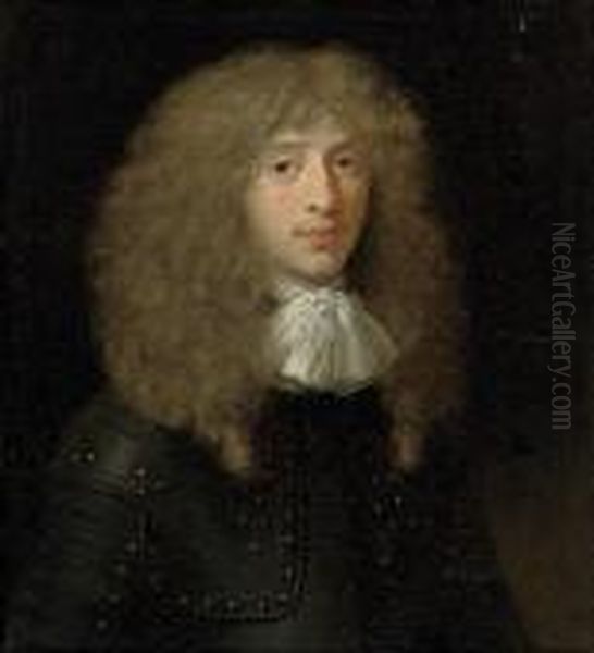 Portrait Of A Gentleman Oil Painting by Caspar Netscher