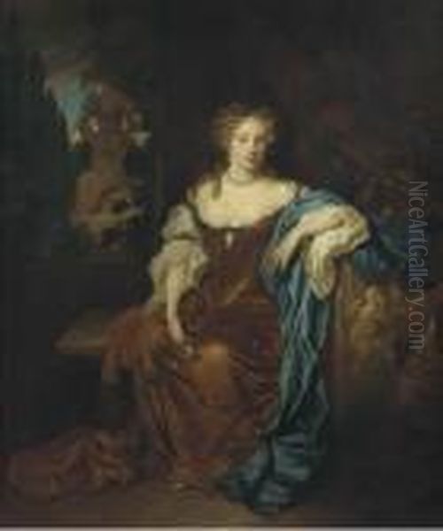 Portrait Of A Lady Oil Painting by Caspar Netscher