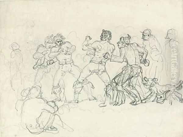 The pugilists Oil Painting by Thomas Rowlandson