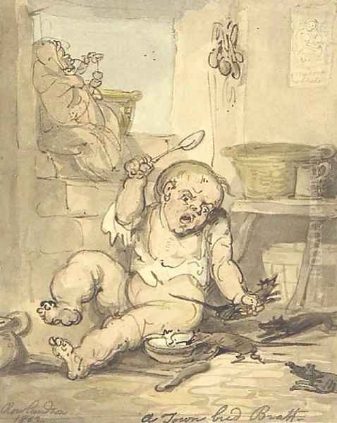 A town bred bratt Oil Painting by Thomas Rowlandson