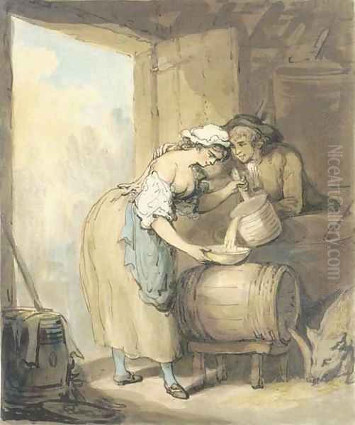 The careless servant Oil Painting by Thomas Rowlandson