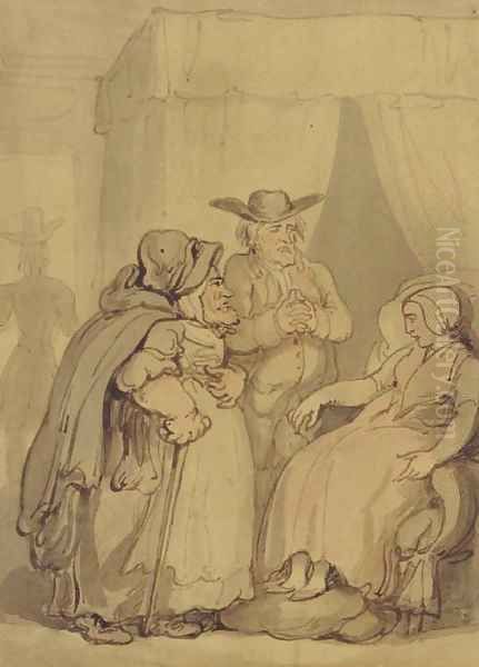 The visitors Oil Painting by Thomas Rowlandson