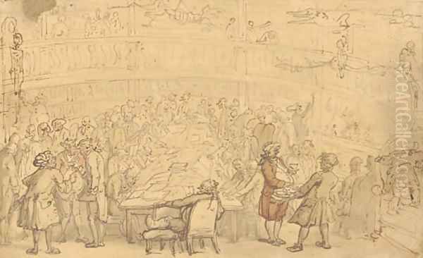 Assemblee generale d'une societe savante Oil Painting by Thomas Rowlandson