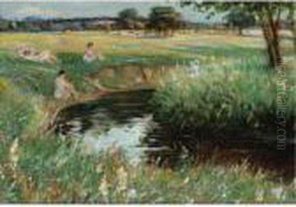 Meadow Sweet Oil Painting by Christopher R. Wynne Nevinson