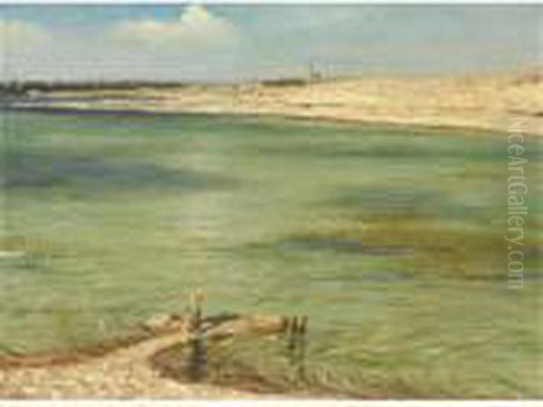 Shoreline Oil Painting by Christopher R. Wynne Nevinson