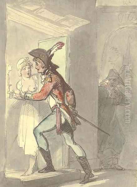 Men have their entrances and exits Oil Painting by Thomas Rowlandson