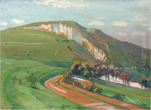 The Dover Road Oil Painting by Christopher R. Wynne Nevinson