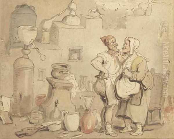 The alchemy of love Oil Painting by Thomas Rowlandson