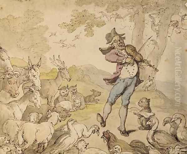 The animal chorus Oil Painting by Thomas Rowlandson