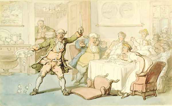 The Butler's Revenge Oil Painting by Thomas Rowlandson