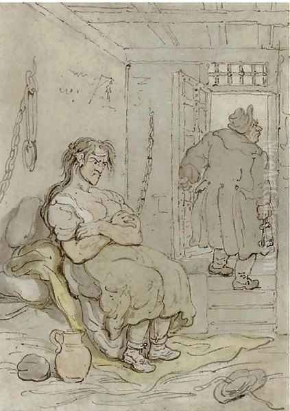 The captive Oil Painting by Thomas Rowlandson