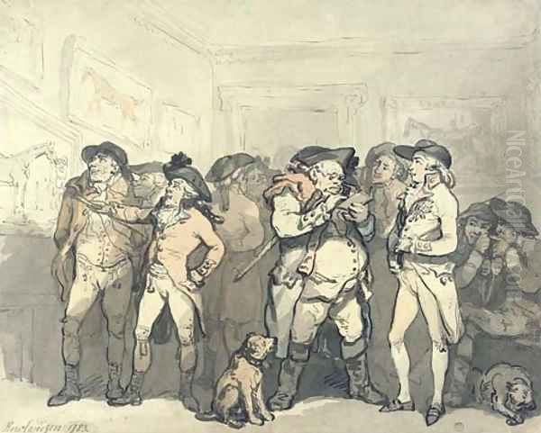 The Connoisseurs Oil Painting by Thomas Rowlandson