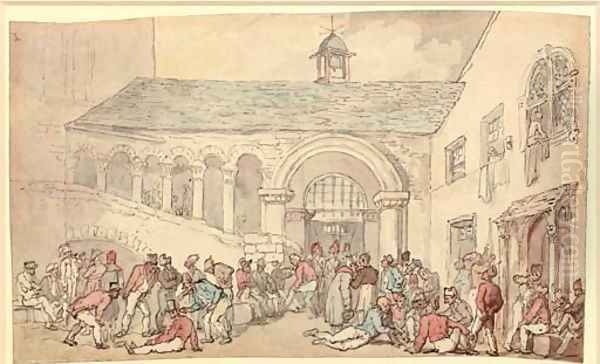 A rest from battle Oil Painting by Thomas Rowlandson