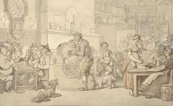 Tavern scene Oil Painting by Thomas Rowlandson