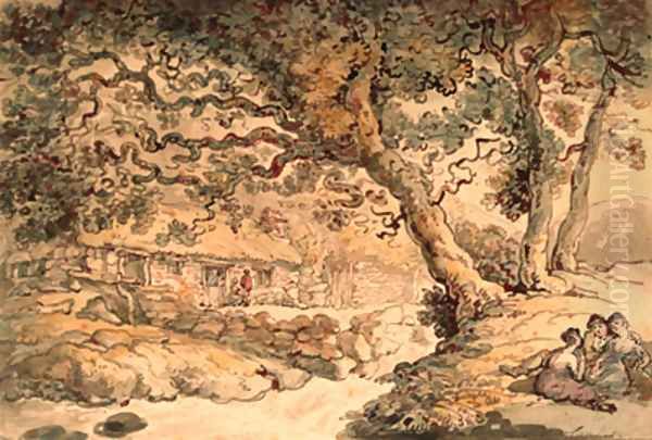 The brook Oil Painting by Thomas Rowlandson